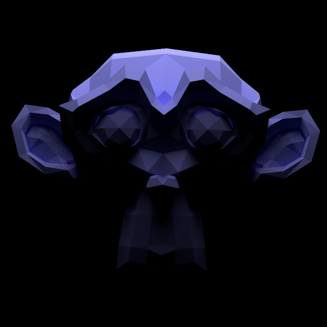 Suzanne with dramatic overhead lighting